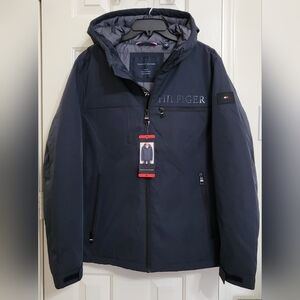 Tommy Hilfiger Men's Performance Hooded Navy Jacket